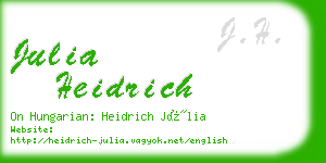 julia heidrich business card